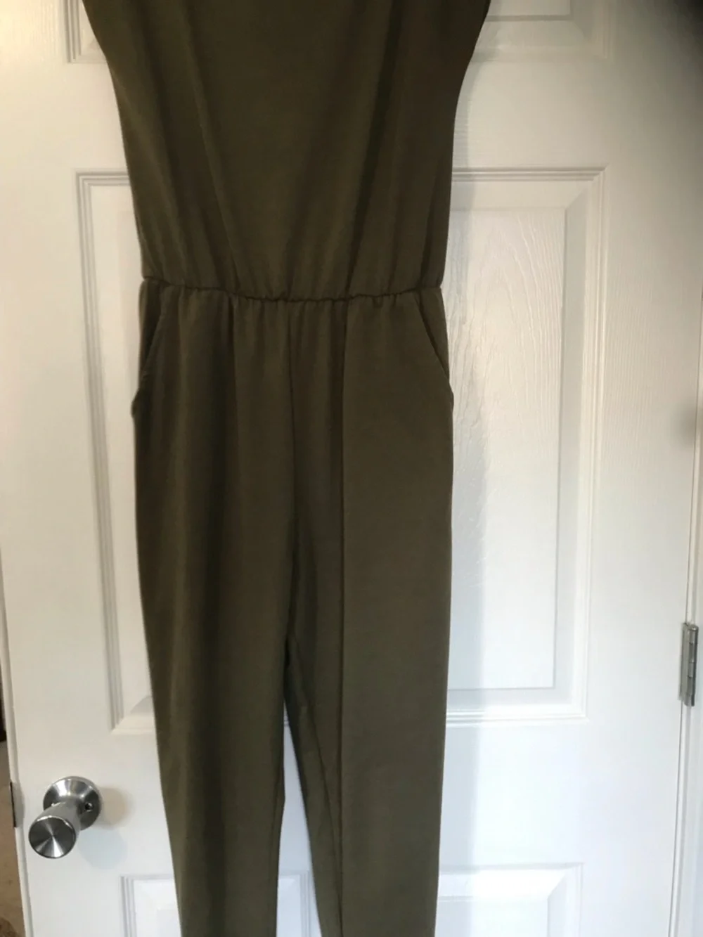 Olive Green Women's Jumpsuit - Picture 6 of 10